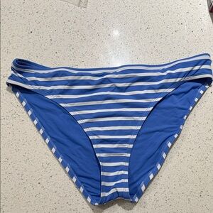 Tommy Bahama Blue and White Striped Bikini Bottom